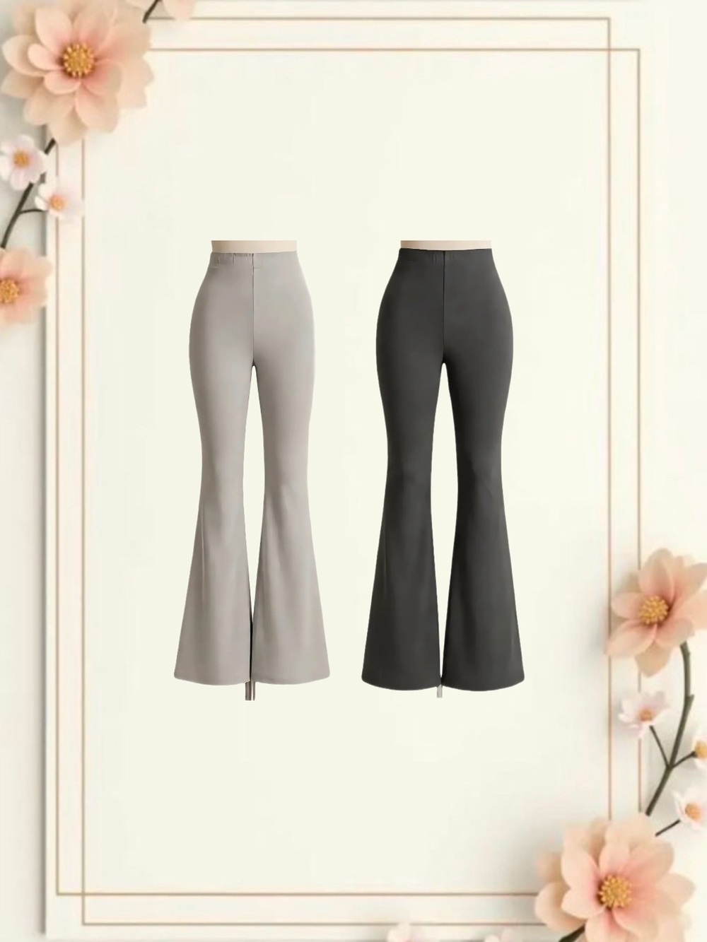Girls Gray Flare Yoga Pants (2 pair)